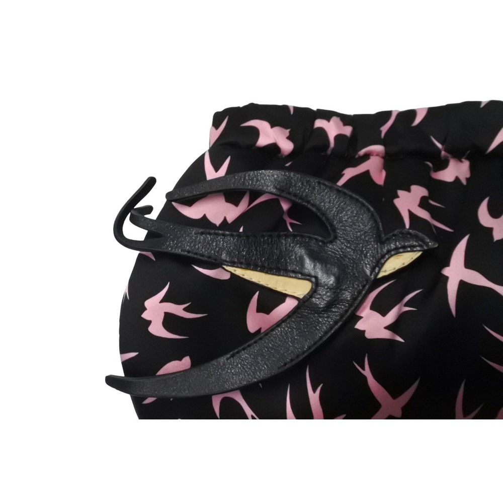 Miu Miu Swallow Pattern Chain Shoulder Bag Black … - image 5